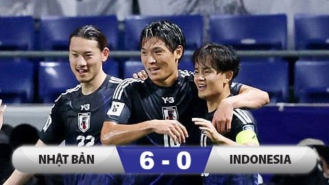 Kết quả Nhật Bản 6-0 Indonesia: Khách thua vuốt mặt không kịp